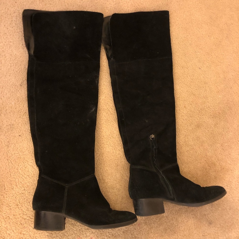 Black knee high boots